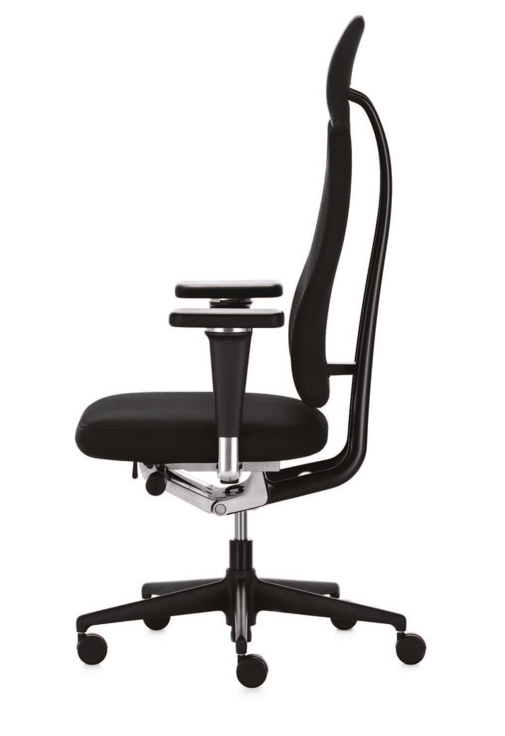 (All measurements in millimetres and inches, established pursuant to EN 1335-1) Without armrests 200-300 7¾ -11¾ With armrests With 3D armrests Regulation of seat height. Adjustable seat depth.