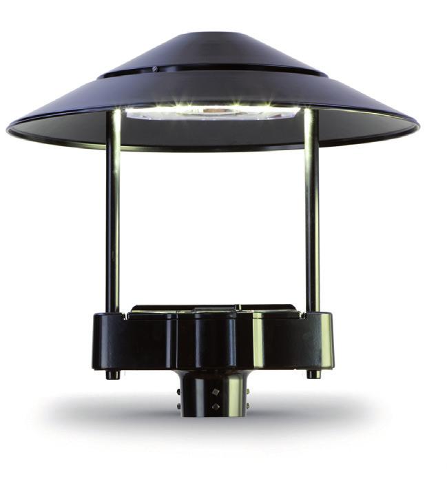GE Evolve LED Post Top Lighting Contemporary Twin Support Post Top (EPTC) The GE Evolve LED Contemporary Twin Support Post Top (EPTC) offers energy efficiency and quality of light in your choice of