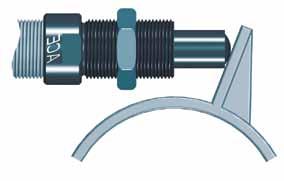 Material: Threaded body and plunger: Hardened high tensile steel. Hardened 610 HV1. Note: Material that impacts the side load adaptor should be hardened to a similar value.