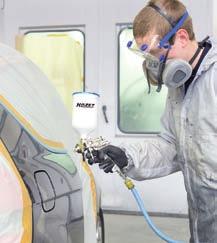 Spraying Techniques Filler HVLP and Undercoating Gun, Made in Germany For perfect surfaces almost as with finishing coat, as primer and filler coat form the basis for all paint work Considerably less