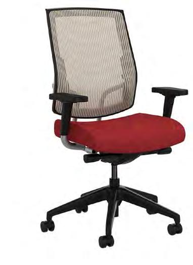 Multiple back styles include upholstered and mesh to dress the familiar Y-shaped frame. Nine arm styles range from fixed to fully multi-adjustable and include a larger, more ergonomic arm pad.