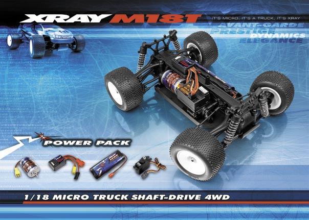 T includes: Main features: The all-new XRAY T is truly the first micro truck that is capable of transforming from a racer to a monster truck.