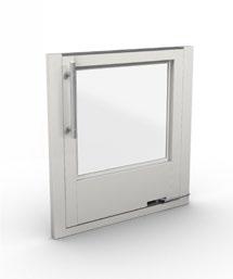 Doors Aritco 6000 Half height door with glass Half height door with one glass window. If you require an open shaft or if the head space is low, the use of a half height door may be a good solution.