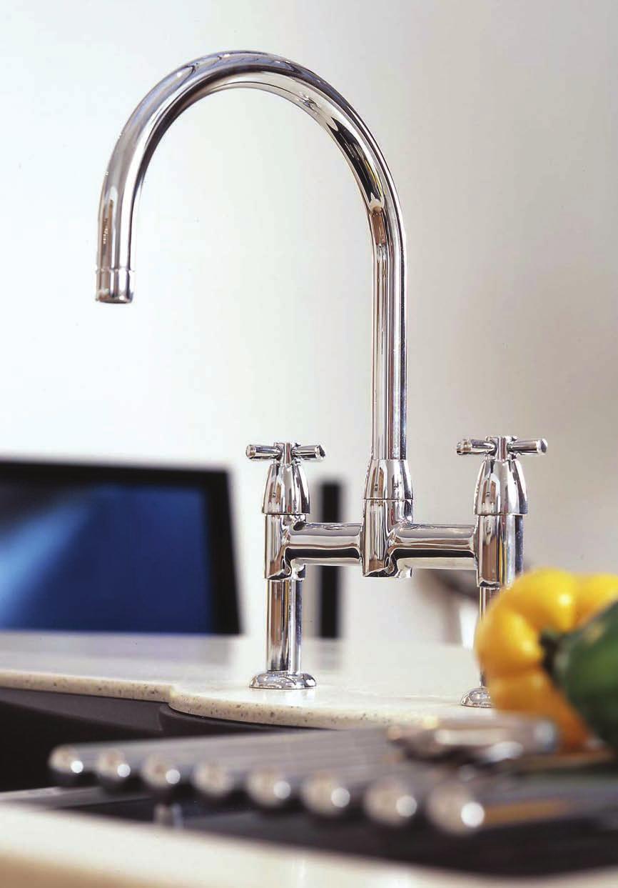 the contemporary collection io A contemporary twist on the popular and classic bridge mixer, available
