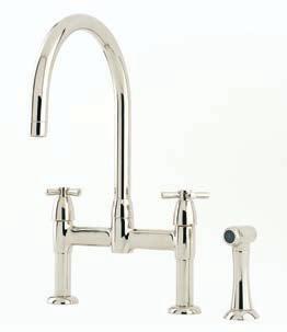 IO 4272 TWO HOLE SINK MIXER WITH CROSSHEAD HANDLES AND RINSE RIGHT IO 4292 BI-FLOW BRIDGE MIXER WITH