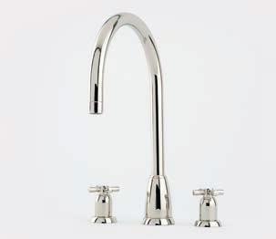 WITH C SPOUT AND CROSSHEAD HANDLES CALLISTO 4890 FOUR HOLE SINK MIXER WITH C SPOUT AND CROSSHEAD HANDLES AND RINSE CALLISTO 4886 THREE HOLE SINK MIXER WITH C SPOUT AND LEVER
