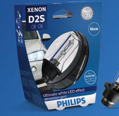 homogeneous white light on the road. Xenon WhiteVision gen2 is the perfect choice if you wish to mix and match xenon and LED lighting on your car.