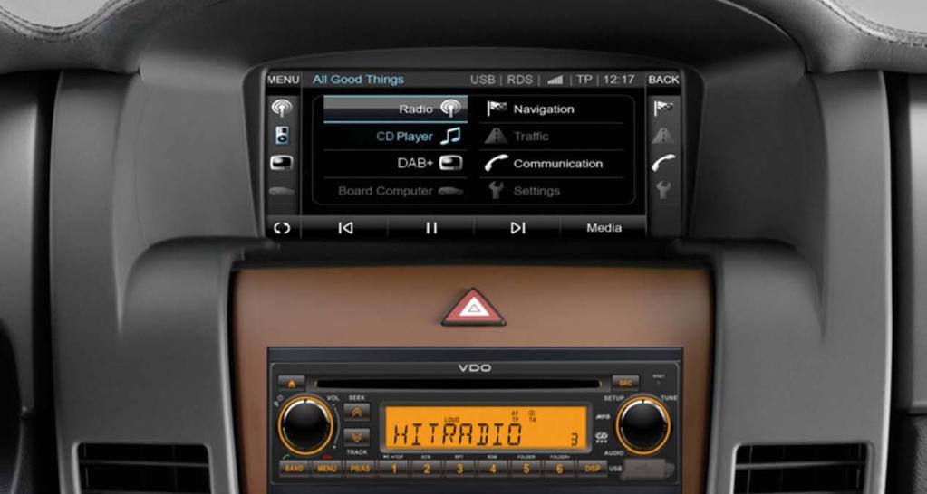 8.2 OE Line 2 OE Line 2 The new range of VDO radios make the most advanced features available to the user. The RDS Tuner is equipped with a Worldwide platform.