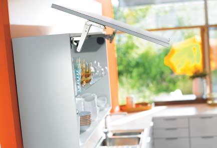 The AVENTOS line AVENTOS HF bi-fold lift system The doors fold in the middle when