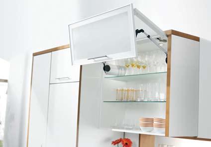 This ensures easy access to the handle in any position for high wall cabinets.