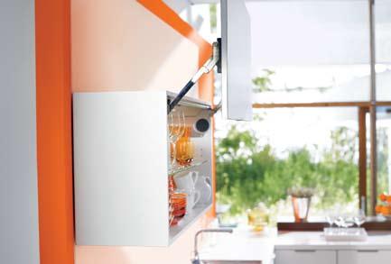 AVENTOS HK stay lift system The door swings straight up.