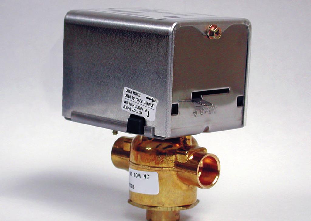 Piping Packages Typical 3-Way, 2-Position Control Valve A 2-position water control valve driven open with spring return (bypass) upon a call for heating or cooling to maintain space temperature.