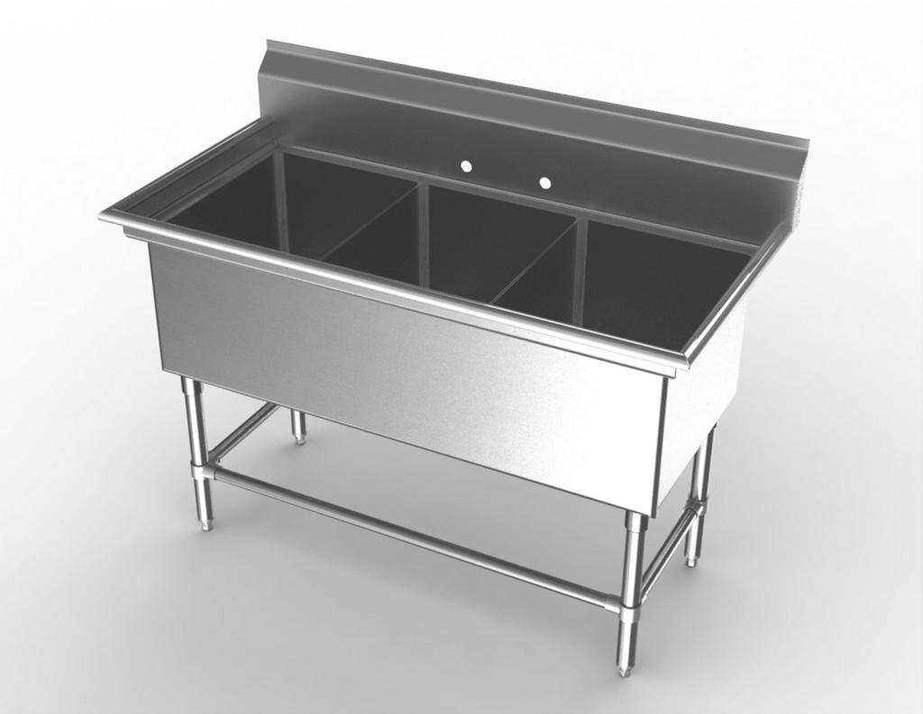 SINK SPECIFICATIONS Material Body MF - 16 gauge 300 stainless steel bowl, 430 body (Economy Series).