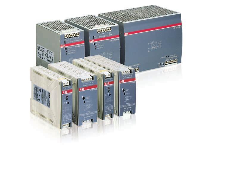 The CP-E range power supply units for standard applications The CP-E range power supply units are an impressive addition to the ABB power supply program.