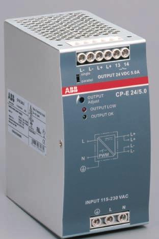True redundancy and decoupling The CP-E range power supply units are the economical solution whenever the capacity or output voltage of a power supply unit needs to be increased.