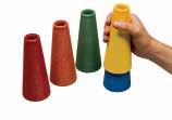 Plastic Stacking Cones Enable therapeutic upper-extremity activities Ideal for practicing reaching and grasping, eye-hand coordination, color identification and