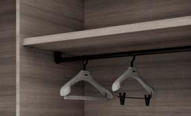 disponibili color grigio o bronzo. Extractable belt-hanger, attached to the interior side of the wardrobe, ideal for wardrobe with a shallow depth. Capacity: 8 belts.