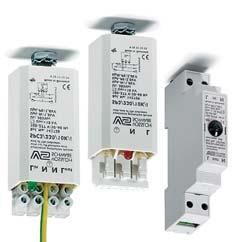 current limiters, electronic components to protect luminaires against mains surges, power
