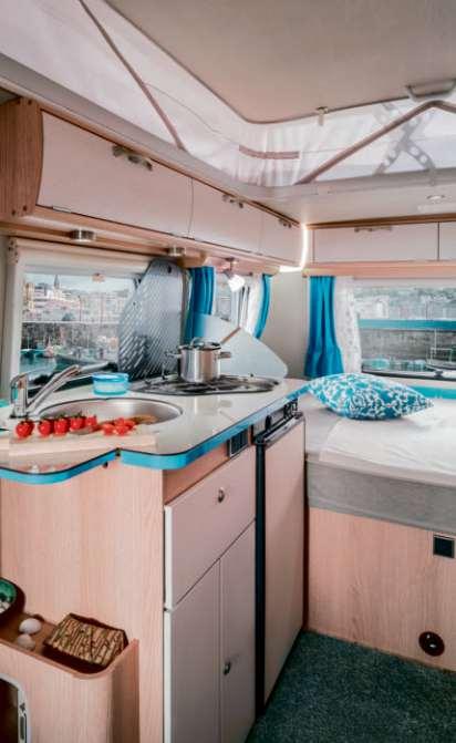 vehicle s perfect retro charm, which is continued inside the vehicle, the ERIBA caravan has an ultra modern vibe.