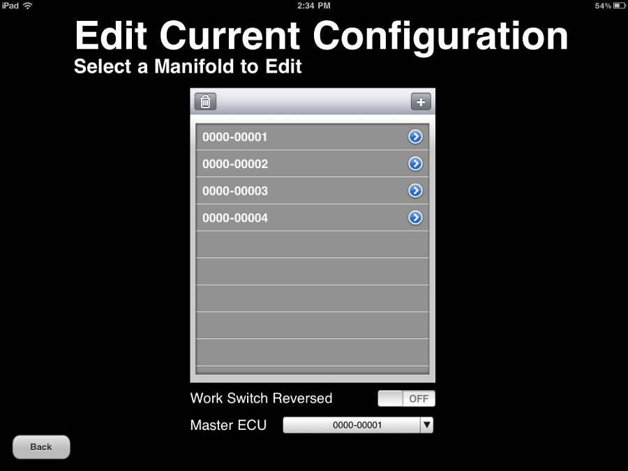 To manually configure the Wireless Blockage Monitor If the Wireless Blockage Monitor app was not able to detect all of the flow sensors or ECU, or it detected too many ECUs or flow sensors, you may