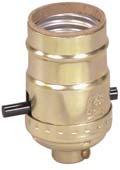 250 250 659, 960, 961 Pull Chain Aluminum Brass Dipped 962 250 250 930 Key Aluminum Brass Dipped 932 Electrolier Medium Base Metal Shell Lampholders Caps threaded 0.125" (3.18mm) 27 I.P.S. fit standard lamp stems.