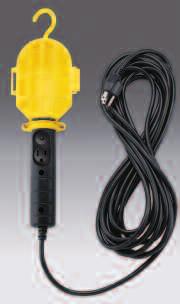 Portable Lighting Trouble Lamps 13A 125V Yellow Trouble Lamps Heavy duty thermoplastic jacketed cord for rough surface. Plugs and handles with built-in finger grips for easy installing.