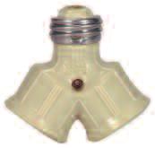 758 Polarized Medium Base Outlet Adapters W V/AC Outlet to Switch Color Catalog No. 660 125 Socket Keyless Brown 738B Ivory 738V White 738W UL Listed, (file no. 15055).