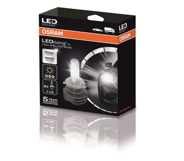 3/6 minimum to ECE R112/R37 is available in H1, H3, H4, H7, H8, H11, HB3 and HB4 versions. A newcomer to the market from Osram is the first uncoated performance lamp, the Night Breaker Silver.