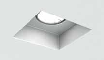 Any colour: paintable plaster Colour metal ring: mat white (other colours on request) Included: installation system for gypsum ceiling 9-12 - 15 mm Optional: concrete box INDOX 50 LED 700lm DIM 1-10V