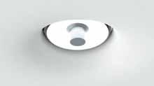 98 recessed luminaires level Any colour: paintable plaster Colour metal ring: mat white (other colours on request) Included: installation system for gypsum ceiling 9-12 - 15 mm Optional: concrete box