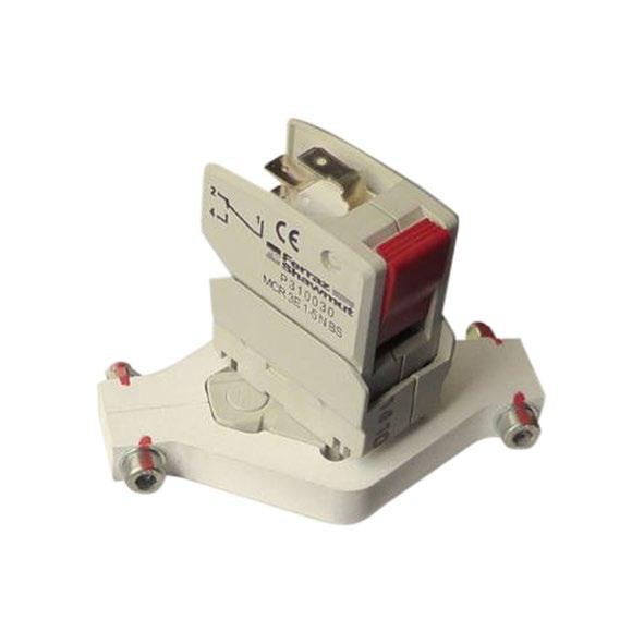 This microswitch is compatible with all traction battery voltage supply (12, 24, 48 and 110VDC).