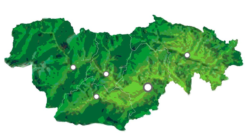 3.1 Razdelitev območnih enot Zavod za gozdove Slovenije je organiziran v centralni enoti v Ljubljani in 14 območnih enotah (OE).