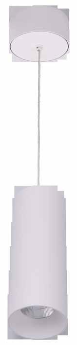 DIMMABLE LED PENDANT LIGHT SPL917 UNITREK DIMMABLE Architectural cylindrical profile Die-cast aluminium body High efficiency COB LED chip Changeable multi-reflector system