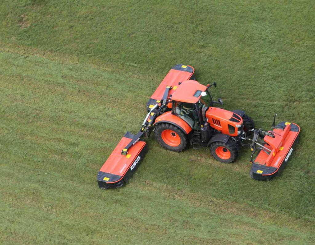 FEATURES SUPPORTIN KUBOTA DM3087-DM3095 Two Mounting Options DM3087-DM3095 can be adjusted for optimal operation according to different circumstances, such as field contours or working width of the