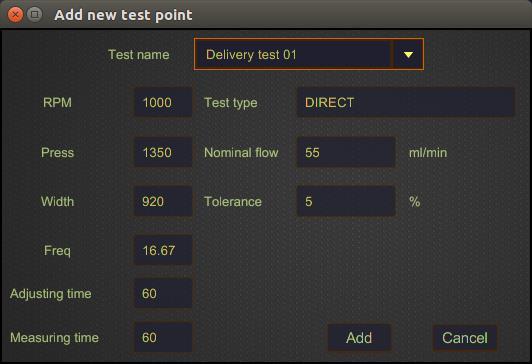 2017 STARDEX GUI NEW FEATURES ENG After creation / editing of the profile, the newly created number of injector is automatically chosen. After, the existing tests can be edited using EDIT button.