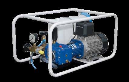 The pump units are used for hydrostatic pressure testing of all types of components, pipes, pipelines, vessels, cylinders and pressurized installations.