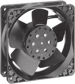 AC Axial Fans Series 4000 N 9 x 9 x 38 mm Technology AC fans with external rotor shaded-pole motor. Impedance protected against overloading. Metal fan housing and impeller Air intake over struts.