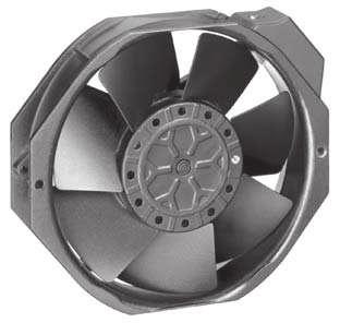 AC Axial Fans Series 7000 50 x 7 x 38 mm Technology AC fans with external rotor capacitor motor. Protected against overloading by integrated thermal cutout. Metal fan housing and impeller.