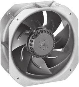 AC Axial Fans W** 00 Ø 5 x 5 x 80 mm Technology External-single-phase motor.* External-current motor.** Integrated thermal monitor. Fan housing of die-cast aluminium.