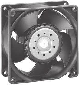 DC Axial Fans Series 300 J 9 x 9 x 38 mm DC fans with electronically commutated external rotor motor. Fully integrated commutation electronics. Innovative impeller design with winglets.