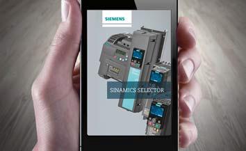 Engineering tools Siemens AG 2018 12 SINAMICS SELECTOR app Mobile selection guide for frequency inverters Siemens has developed the SINAMICS SELECTOR app as a practical tool for finding article
