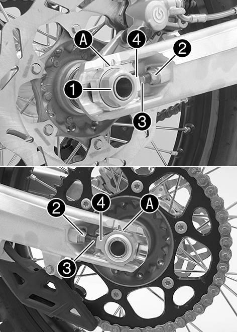 11 SERVICE WORK ON THE CHASSIS 54 11.37 Adjusting the chain tension» If the chain tension does not meet specifications: Adjust the chain tension. ( p.