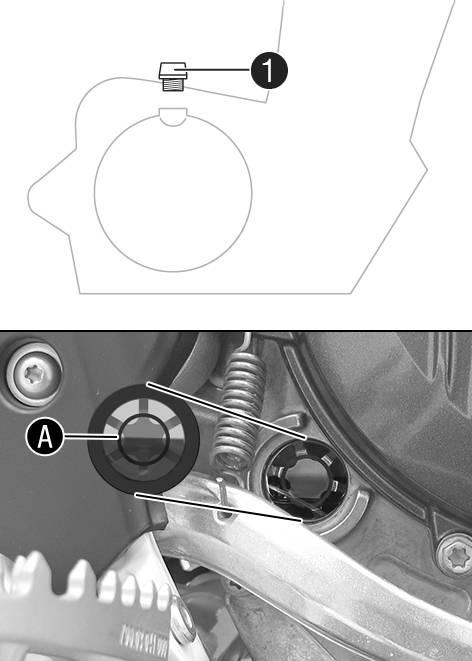 17 SERVICE WORK ON THE ENGINE 89 Remove the oil filler plug with the O-ring from the clutch cover and fill up with engine oil. Engine oil 1.0 l (1.1 qt.) Engine oil (SAE 10W/50) ( p.