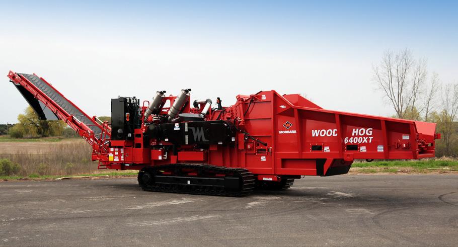 FEATURES 6400XT WOOD HOG HORIZONTAL GRINDER Variable speed infeed system consists of one 40" (101.6 cm) diameter top compression feed roll with internal drive and an 16'6" long x 60 3/8"(5.