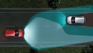 It has sensors that can alert you to vehicles crossing in your path when in reverse, and can even help brake the vehicle if needed.