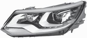 x2v55/5w (H5) x2v2w (PY2W) x2v5w (W5W) Tiguan (5N_) 06/-> (+) Bi-Xenon light (+) Bend lighting ZS 00 748-33 ZS 00 748-34 Bi-Xenon/H7 headlight, left, with indicator light, with LED daytime running