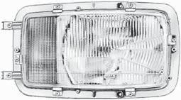 Mercedes-Benz Mercedes-Benz 03-3850 (NG) 03-3850 (NG) 08/73->08/88 H4 headlight, with indicator, not suitable for headlight leveller, only spare parts available 03, 07, 09 23, 27, 29, 222, 225, 228