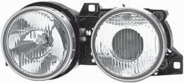 Lens-retaining rim x2v55w (H) x2v4w (T4W) 3 (E30) 09/87->08/88 M3, 36i, 38i, 320i, 09/87->08/88 324d, 324td, 325i Sedan, Convertible K3 34 855-0 DE-H headlight, not suitable for headlight leveller,