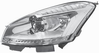 headlight, right, with indicator light, with electric headlight levelling actuator, s x2v55w (H7) x2v55w (H) x2v6w (H6W) x2v2w (H2W) C4 Picasso I (UD_) 09/0->08/3 C4 Grand Picasso I (UA_) 09/0->02/3