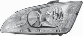Ford Ford Focus II (DA_) Focus II 07/04->02/08 (-) cornering light LL 00 20-03 LL 00 20-04 H/H7 headlight, left, with indicator light, with chrome-plated cover, with electric headlight levelling